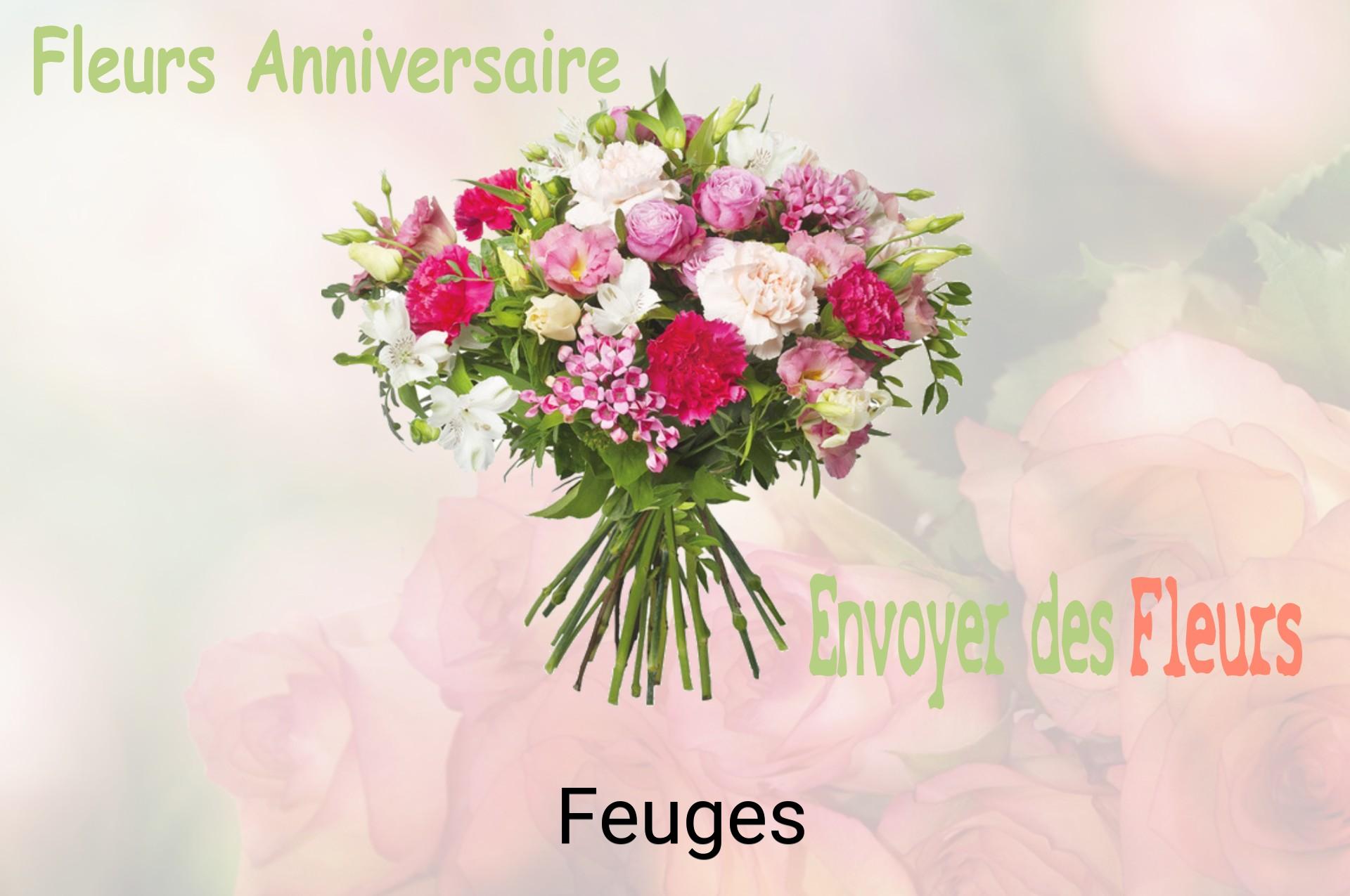 Bouquet de fleurs d’anniversaire livré à Feuges